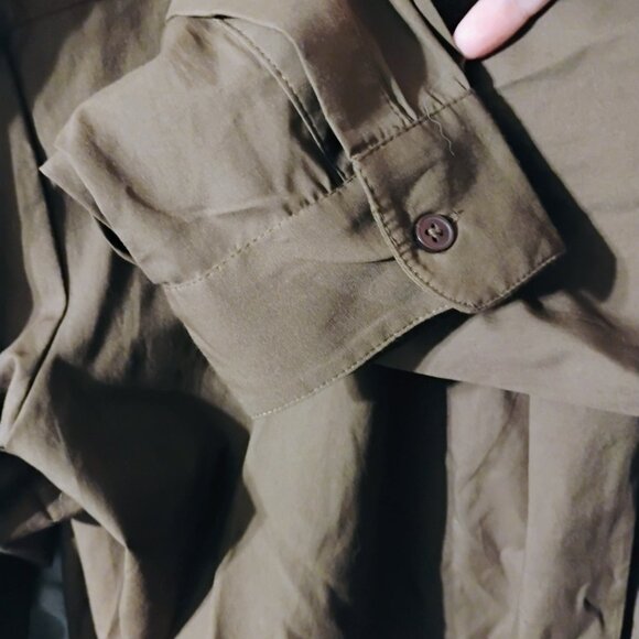 Chocolate Brown Size 3X Long Sleeve Blouse - Picture 7 of 8